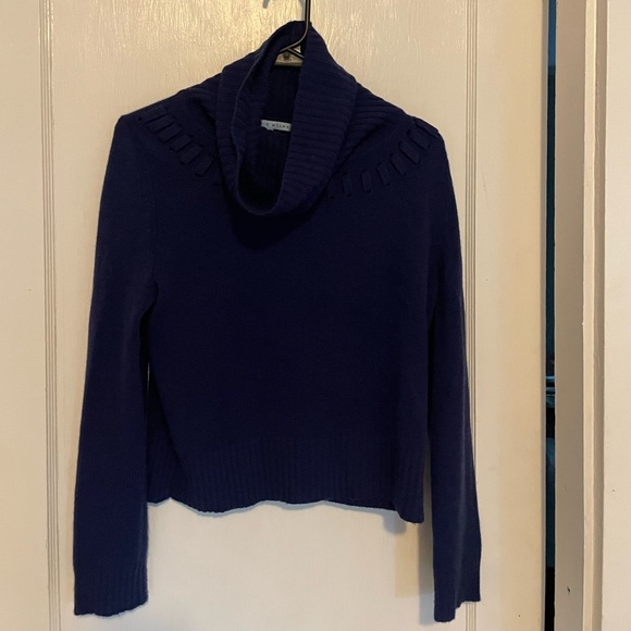 ANTONIO MELANI Deep Blue Cowl Neck Sweater - Picture 1 of 6